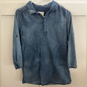 Forever 21 Girls Denim Shirt Dress With Pockets